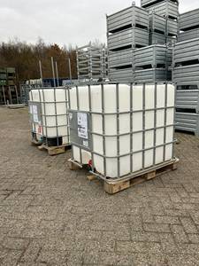 Réservoir de stockage en plastique blanc de 1000 L, résistant à la pression, carré, opaque, compatible avec l'azote liquide, haut niveau de sécurité - Product Image 1