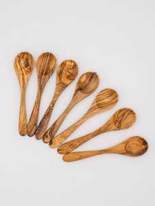 Cuchara de madera ecológica hecha a mano de madera natural perfecta para cocinar, mezclar, servir en la cocina, uso diario suave - Product Image 2