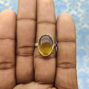 Anillo de piedras preciosas de citrino Natural de plata 925, diseño de trabajo Jali, anillo bohemio, joyería al por mayor, joyería fina, regalo para ella grabado a mano - Product Image 2