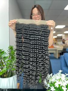 ผมลอนแบบลอนสำหรับต่อผมดัดลอนแบบบริสุทธิ์ผมลอนแบบหลวม - Product Image 4