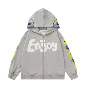 Sweat à capuche ample et court en coton 100% pour homme, design à épaules tombantes, haute qualité - Product Image 4