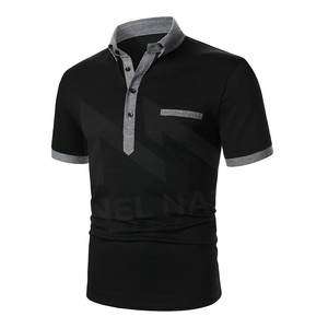 Lo último en moda para hombre, polos baratos personalizados, polos de algodón para hombre, polos de tela de punto - Product Image 2