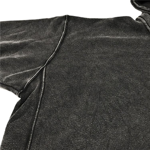 Sweat à capuche lavé à l'acide de qualité supérieure pour hommes poids lourd hommes blanc coupe régulière hommes lavé à l'acide2026 - Product Image 2