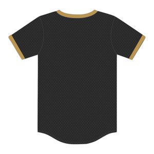 เสื้อเบสบอล APA สีดำแบบสวมหัวเสื้อ100% ผ้าโพลีเอสเตอร์ตาข่ายอัลฟาเสื้อปักโลโก้ออกแบบได้ตามต้องการ - Product Image 3