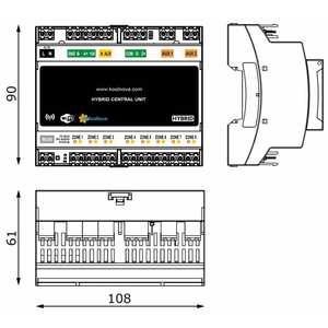 Kit de Plenum Motorizado Rectangular de 5 Zonas con Cableado y Ahorro de Energía Aircontrol con WiFi para Sistemas HVAC - Product Image 3