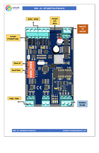 WIN-IO-2PT2THR-M | Module IO avec 2 x PT100/PT1000 et 2 x entrées thermocouple (J/K Programmable) | Modbus RTU RS485 - Product Image 2
