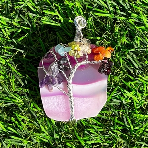 Natural 7 Chakra Reiki cristal colgante collar Real árbol vida ágata cuentas Chakra curación joyería regalo para mujeres piedras preciosas sueltas - Product Image 2