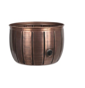 หม้อท่อโลหะดีไซน์รูปใบไม้สีน้ำเงินสำหรับใช้ในสวน - Product Image 5