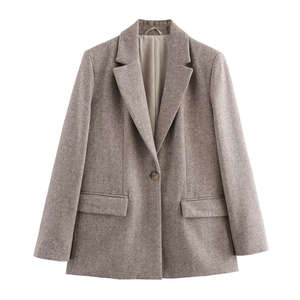 Chaqueta Universitaria de Lana para Hombre, Invierno 2024, Nueva Moda Casual, Un Botón, Transpirable, Secado Rápido, Elegante, Ropa de Calle, Logotipo Frontal, 100% Lana - Product Image 1