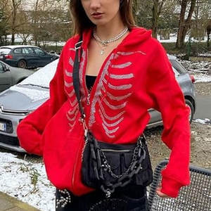 Sweat à capuche de luxe avec strass design à paillettes personnalisé pour les femmes fournisseur de streetwear vente en ligne logo personnalisé - Product Image 3