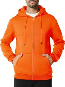 Sweat à capuche unisexe en polaire tricotée de qualité supérieure, fermeture éclair intégrale, séchage rapide, tissu doux, chaud, décontracté, pour l'hiver, vente en gros, OEM/ODM, Bangladesh - Product Image 4