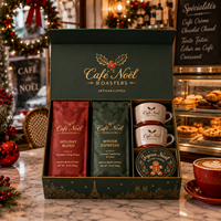 Coffret cadeau café AT PACK Black Friday, boîte à café personnalisée avec sachets de café, emballage haut de gamme pour la marque de torréfacteur de café