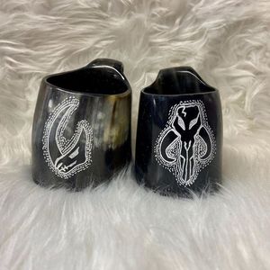 Viking Style Natural Horn <b>Mug</b> Premium Hand Carved Eco-Friendly Religious Buffalo Horn - Product Image 5
