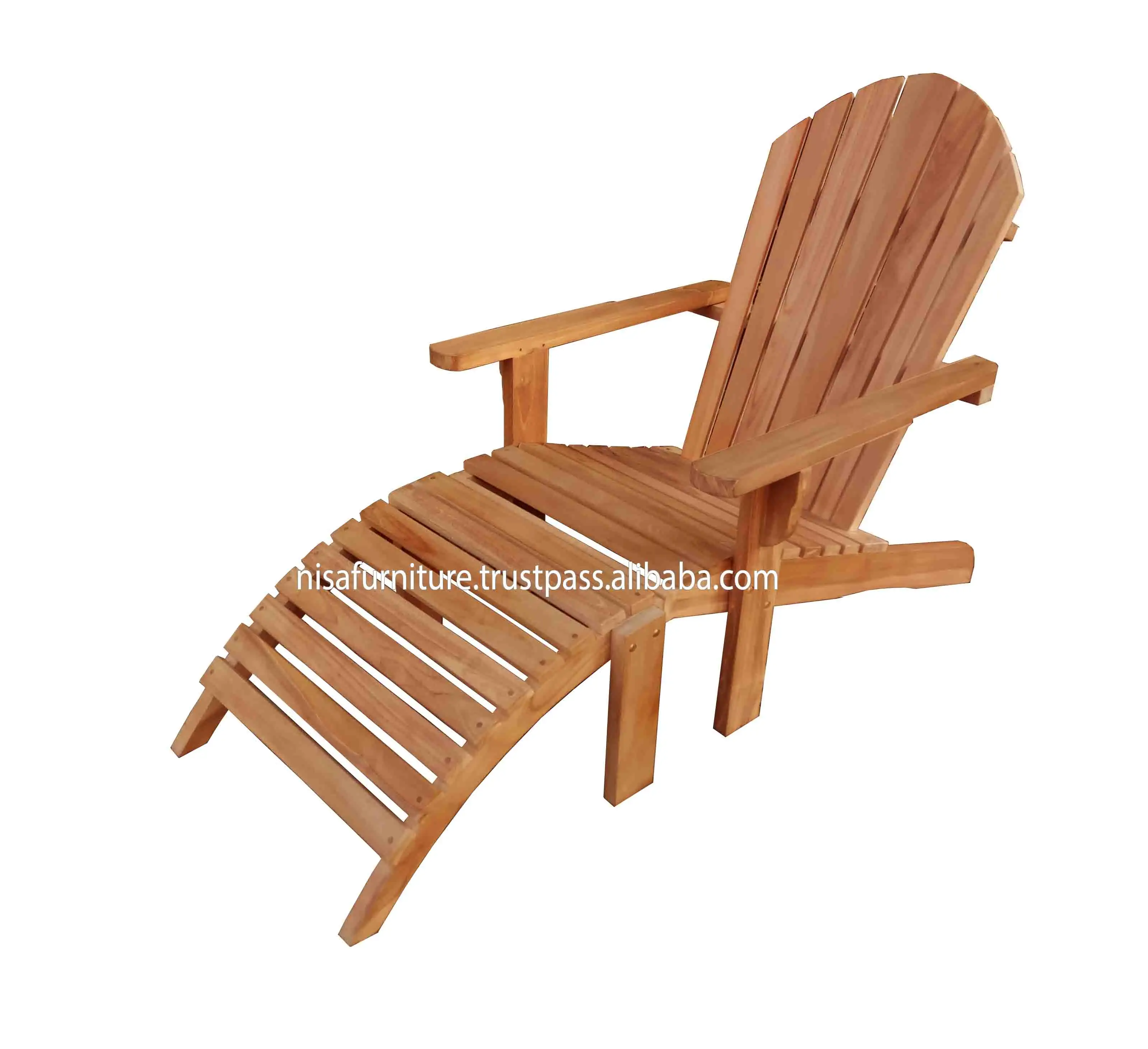 Legno duro giardino Adirondack lettino chaise sedie a sdraio set Indonesia legno di teak mobili da esterno