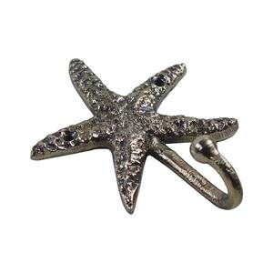 Ganchos de pared de metal de aluminio con diseño de estrella para ropa y decoración del hogar, acabado plateado ecológico - Product Image 6