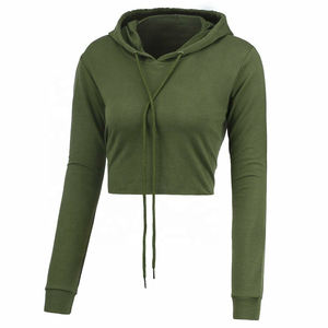 Directo de fábrica personalizado Unisex sudaderas con capucha bordado forrado entrenamiento Crop Sudadera con capucha pulóver sudadera invierno frente 100% algodón - Product Image 6