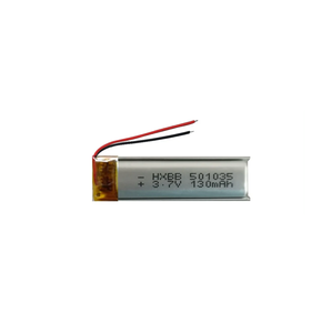 501035 501035-<span class=keywords><strong>2</strong></span> Polymeer Lithium Batterij 130Mah 3.7V <span class=keywords><strong>2</strong></span> Draden Vervanging Batterij Hoge Capaciteit Oplaadbare Luidspreker Batterij - Product Image 1
