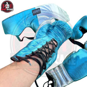 Equipos de Boxeo de Cuero Genuino para Adultos, Duraderos, Totalmente Personalizables, Servicio OEM ODM, Venta Exitosa, Color Azul, FIGHT to CAGE GEARS - Product Image 5