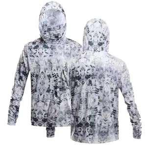 เสื้อตกปลามีฮู้ดสำหรับผู้ชายเสื้อตกปลามีฮู้ด UPF 50ป้องกันแสงแดดออกแบบโลโก้ได้ตามต้องการ - Product Image 2