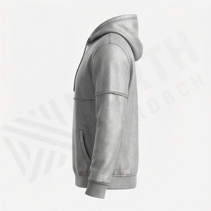 Sudadera con Capucha Personalizada Estilo Vintage, Lavado Ácido, Secado Rápido, Transpirable, Diseño Sólido, con Capucha, para Invierno, con Logotipo, Estilo Urbano - Product Image 3