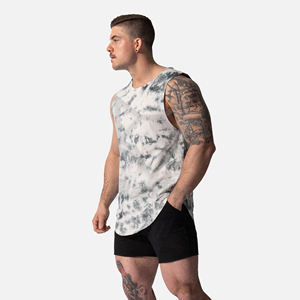 Camiseta sin mangas deportiva de entrenamiento de gimnasio para hombre OEM, Camiseta de algodón de secado rápido de alta calidad, camiseta musculosa con logotipo personalizado, diseño de punto transpirable - Product Image 4