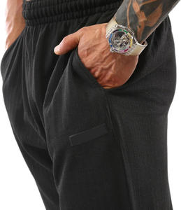 100% coton hommes décontracté taille basse Baggy polaire survêtement pantalon de haute qualité Street Wear Hip Hop pantalons de survêtement avec Logo personnalisé - Product Image 5