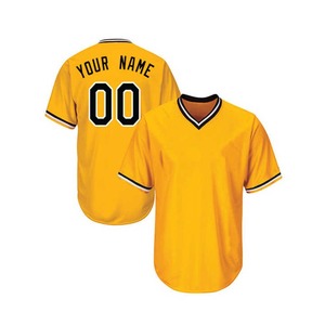 Uniforme de baseball en polyester par sublimation T-shirt de baseball sur étagère uni avec logo personnalisé - Product Image 6