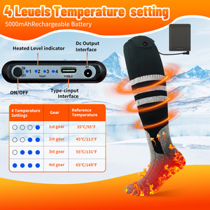 Chaussettes chauffantes électriques d'hiver à commande par application personnalisée, batterie rechargeable, pour hommes et femmes - Product Image 4