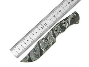ชุดมีดล่าสัตว์ทำจากเหล็กดามัสกัสแฮนด์เมดชุดใบมีดเปล่าพร้อมปลอกด้ามไม้ - Product Image 4