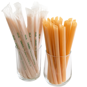 Pajitas Biodegradables de Caña de Azúcar, Pajitas de Bagazo para Beber - Product Image 1