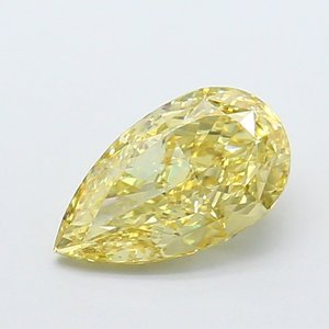 Diamante Cultivado en Laboratorio, Corte Pera, 2.03ct, VS1, Color Amarillo Claro Fantasía - Product Image 1