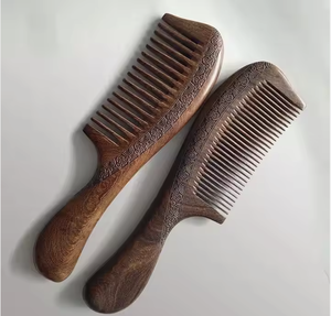 Peine de madera hecho a mano para piojos, peine de madera Natural para hombres y mujeres, niñas, cuidado del cabello, peine de masaje desenredante DE LA India - Product Image 2
