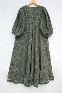 เดรสแม็กซี่ยาวทำมือผ้าฝ้ายพิมพ์ลายหรูหราสำหรับผู้หญิง - Product Image 2