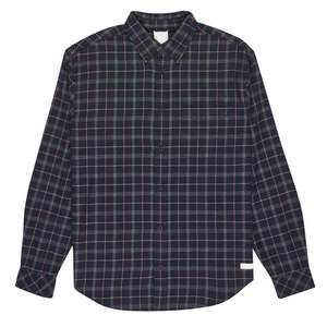 Chemise en flanelle pour homme avec broderie personnalisée, manches longues, 100% coton, motif uni, fermeture à boutons, respirante, séchage rapide, fabrication en usine - Product Image 1