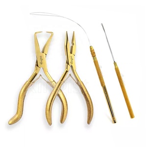 Micro <b>Bead</b> Remover Kit Hair Extension Pliers Stainless Steel Hair Sectioning Clips With Loop <b>Needles</b> - Product Image 6