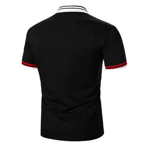 เสื้อโปโลผู้ชายคุณภาพสูงสีพื้น รับสกรีนโลโก้ ระบายอากาศได้ดี ผ้าฝ้ายถัก แขนสั้น ทรงเข้ารูป สวมใส่สบาย เหมาะสำหรับกอล์ฟ ขายส่ง - Product Image 3