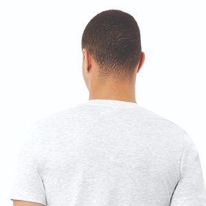 Nouveau style T-shirt homme col rond coupe droite 100% coton délavé effet vieilli et déchiré avec broderie logo personnalisé - Product Image 6