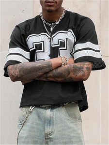 Maillots de football américain à sublimation rétro, streetwear, style vintage, design graphique personnalisé, vêtements de sport respirants en maille à séchage rapide - Product Image 5