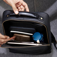 Sac à dos pour ordinateur portable en cuir véritable de luxe vintage de haute qualité, design personnalisé, unisexe, pour les voyages et le travail, fermeture éclair, polyester arqué