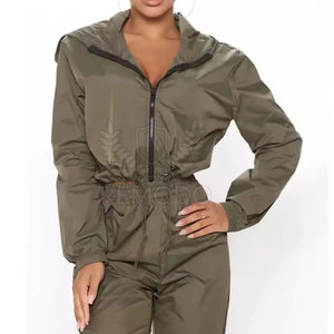 Conjunto de Chaqueta Cortavientos de Invierno para Mujer, Estilo Casual, 2 Piezas, para Uso Diario y Aventuras al Aire Libre, Material de Nailon/Poliéster - Product Image 3