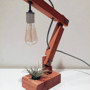 Lámpara de mesa de madera PRODUCTO VENTA CALIENTE Lámpara de mesa de madera ARTESANÍA - Product Image 3