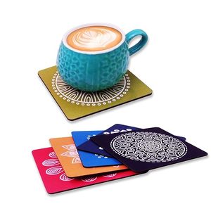 Posavasos de Madera Natural de Lujo, Estilo Bohemio, Ecológico, Hecho a Mano, Diseño Personalizado para Protección de Mesa, Decoración, Origen India - Product Image 4