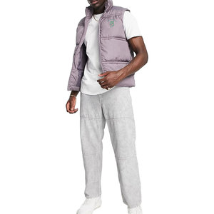Veste sans manches à bulles d'hiver 2025 pour hommes, design décontracté surdimensionné, logo personnalisé, veste d'hiver - Product Image 1