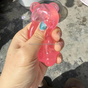 ตุ๊กตาหมีใสบีบได้: ของเล่นบีบคลายเครียดน่ารักสำหรับเด็กและผู้ใหญ่ หมีบีบนุ่มพิเศษบรรจุน้ำตาล - Product Image 3