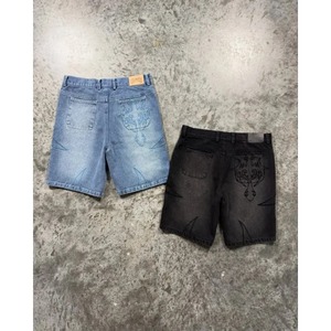 กางเกงยีนส์ผู้ชายขาสั้นผ้าเดนิมแห้งเร็วมีสไตล์สำหรับ2025ดีไซน์ยอดนิยมปรับแต่ง3D พิมพ์ลาย - Product Image 2