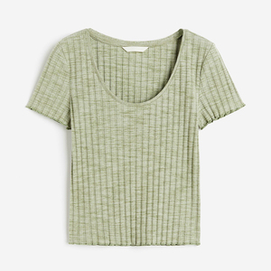 ขายส่งจํานวนมากเปล่าCrop TopsฟิตเนสBasicเสื้อยืดแขนกุดฤดูร้อนผู้หญิงเสื้อผ้าถักซี่โครงโลโก้ด้านบนTank Topผู้หญิง - Product Image 1