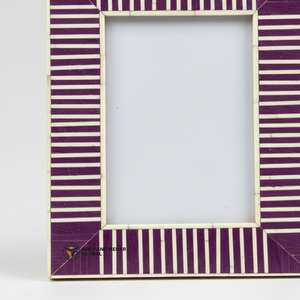 Marco de Fotos de Mosaico Creativo Hecho a Mano con Incrustaciones de Hueso Morado Ecológico y Lujoso para Interiores Elegantes - Product Image 5