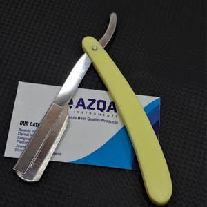 Navaja de Afeitar Profesional de Acero Inoxidable con Mango de Plástico, Navaja de Afeitar Plegable para Barbería, Herramienta de Peluquería - Product Image 3