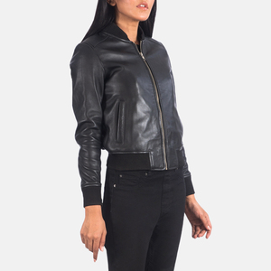 Chaqueta Acolchada de Cuero Genuino para Mujer, Corte Entallado, con Forro Suave, Diseño Elegante con Cremallera, Tejido Impermeable y Servicio OEM - Product Image 3