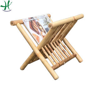 Porte-revues pliable en bambou, support de journal et de livre en bambou naturel fait à la main - Product Image 1